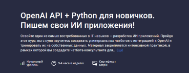 [Stepik] OpenAI API + Python для новичков. Пишем свои ИИ приложения! [Codemoon, Aziz Muminov].png