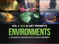 [SevenstylesDesign] 402 Midjourney Prompts & Images For Environments _ 402 промпта Midjourney ...png