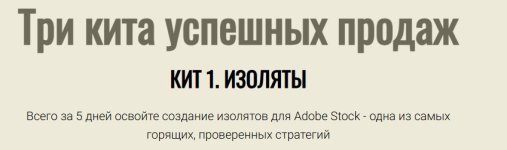 Три кита успешных продаж. Кит 1. Изоляты [Тариф Премиум] [Юрий Курилов, Василина Баранова].jpg